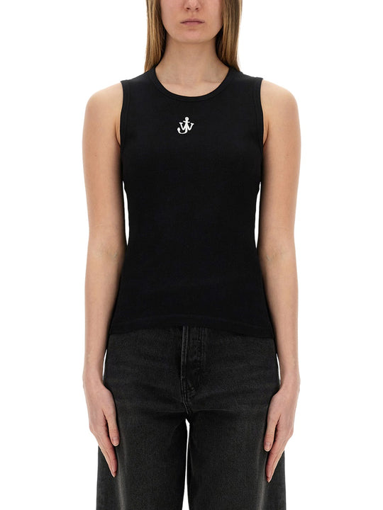 "Anchor Jwa" Logo Tank Top