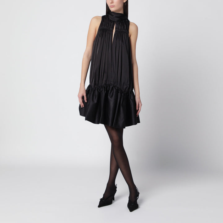 Rotate Black Mini Bell Mini Dress