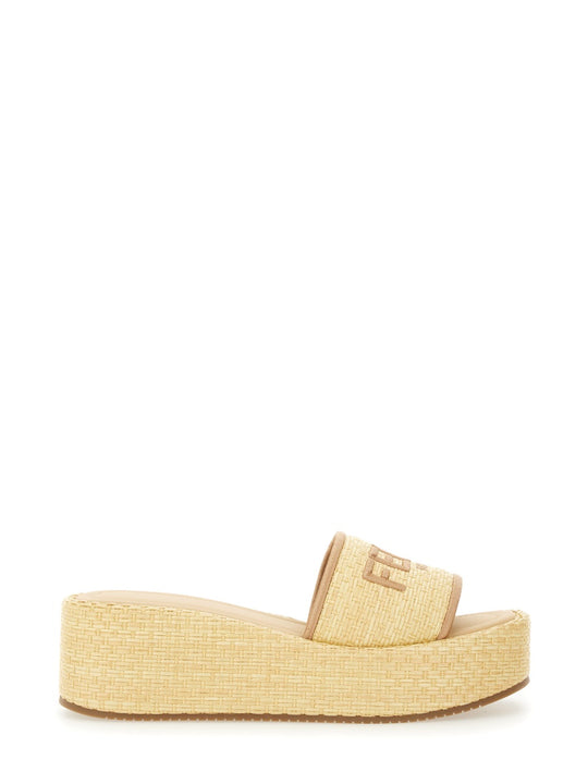 "Fendi Sunshine" Flatform Slide Sandal