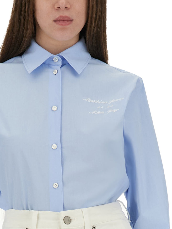 Moschino Jeans Shirts - White, Light Blue | Wanan Luxury