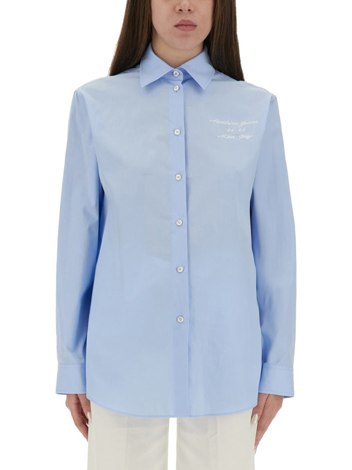 Moschino Jeans Shirts - White, Light Blue | Wanan Luxury