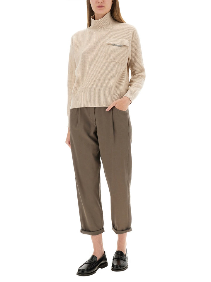 Brunello Cucinelli Pants - Brown | Wanan Luxury