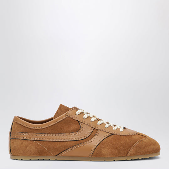 Brown Leather And Suede Sneakers