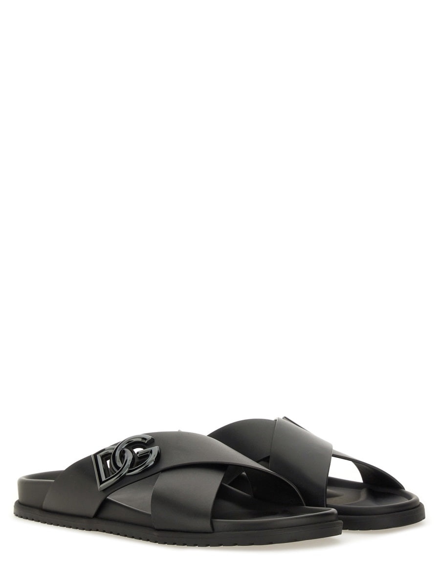 Dolce & Gabbana Sandals - Black | Wanan Luxury