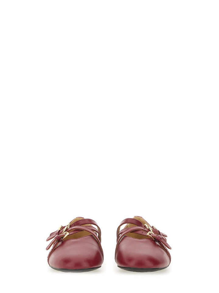 Michael Kors Flat Shoes - Burgundy | Wanan Luxury