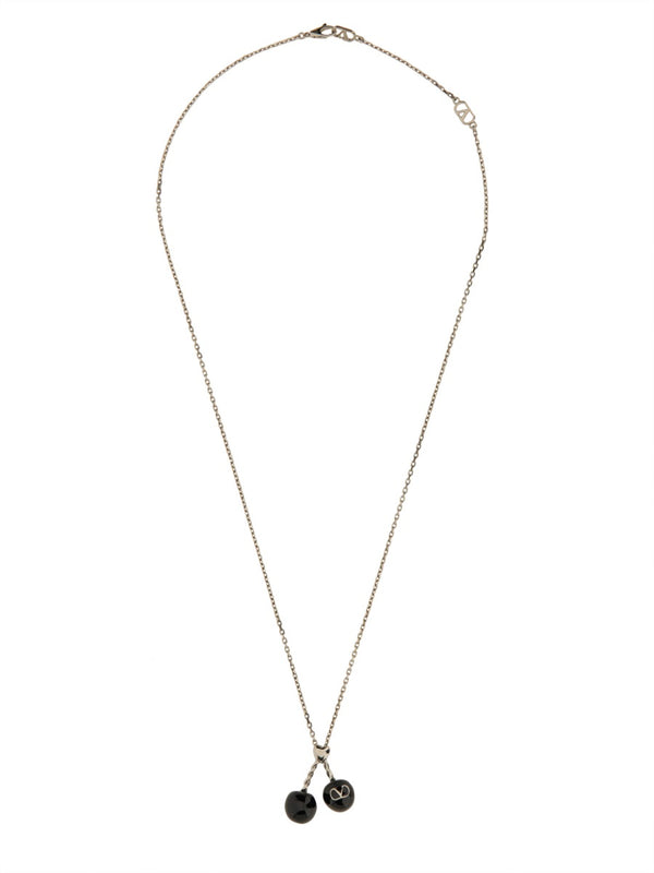 Chez Valentino Metal And Enamel Necklace