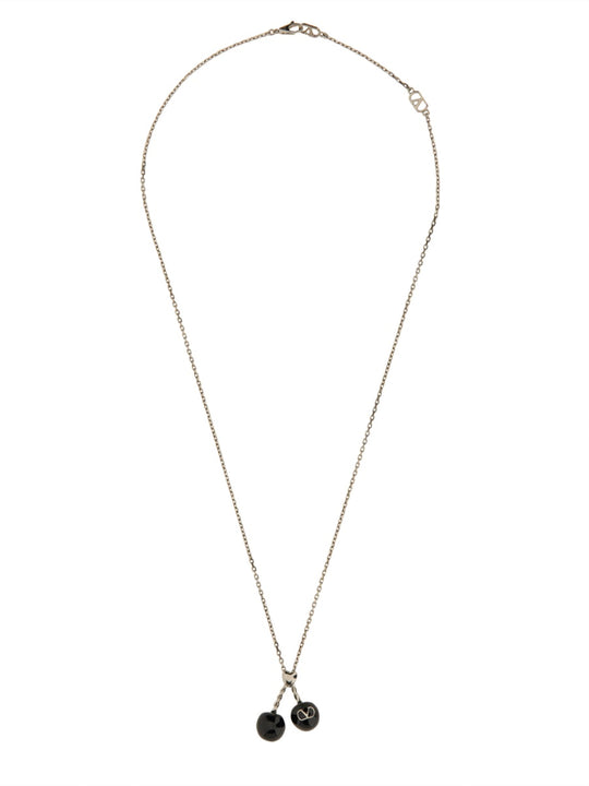 Chez Valentino Metal And Enamel Necklace