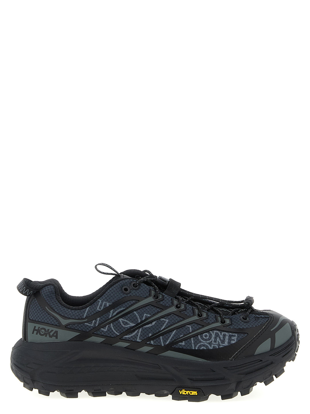 Hoka One One Mafate Three2 Wordmark Sneakers - Black | 6adb886da1e09d963f5d1a2b88275b9874b2dfc7