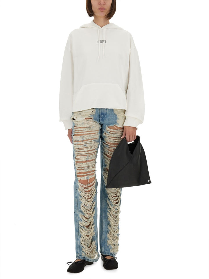 MM6 Maison Margiela Sweatshirts - White | Wanan Luxury