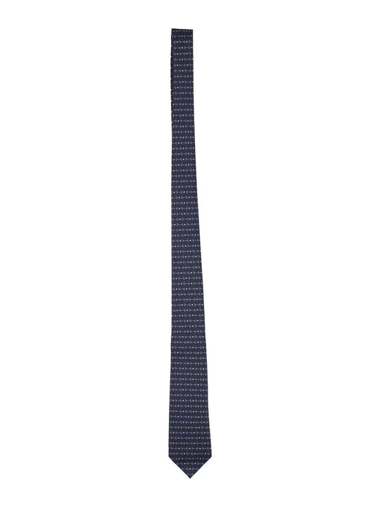 Silk Jacquard Tie With Clamps