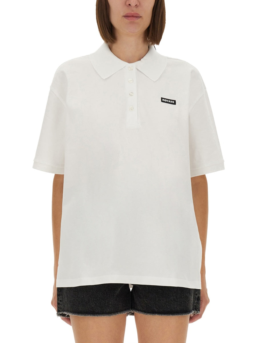 Rotate Birger Christensen Polo - White | Wanan Luxury