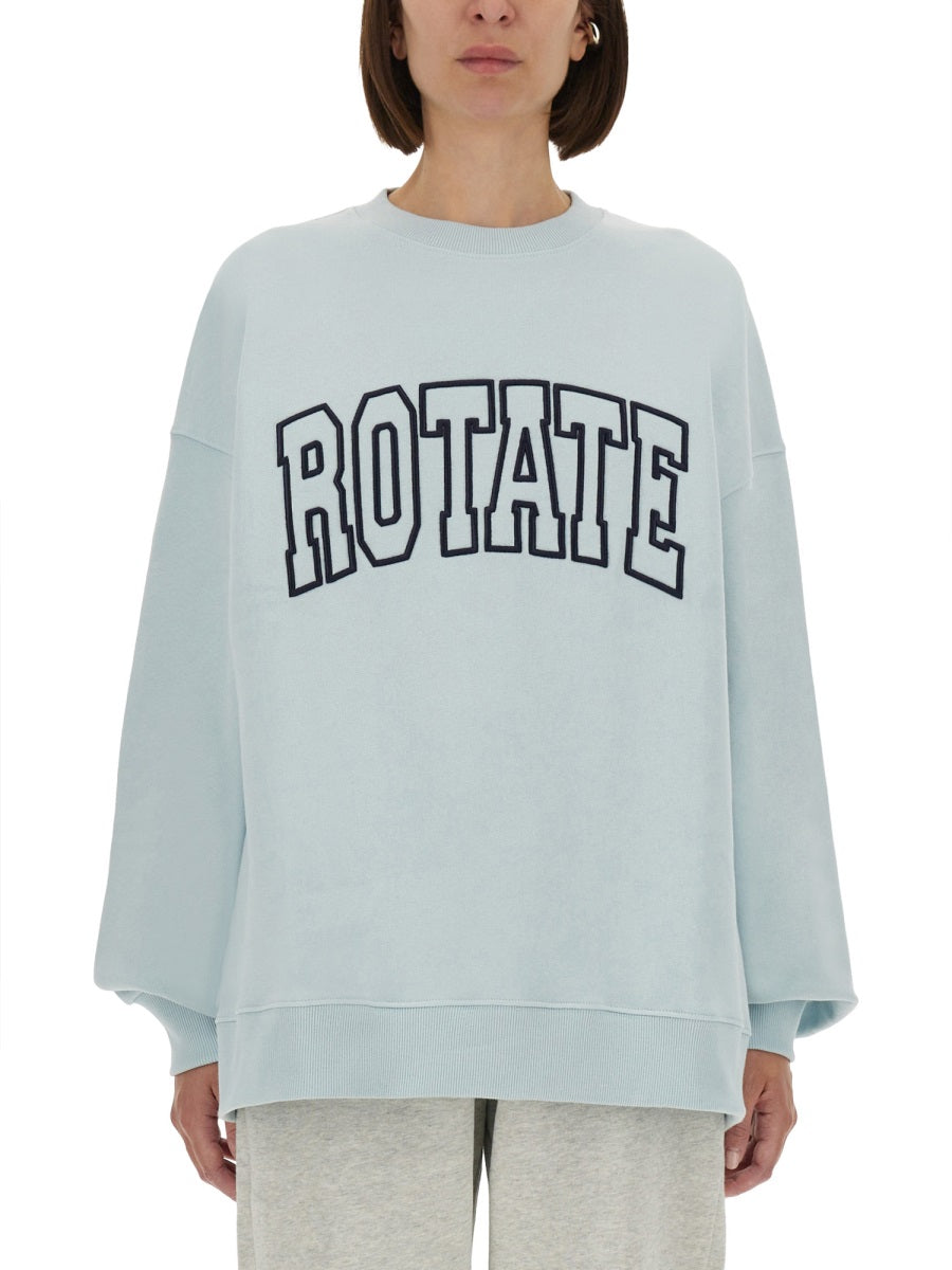 Rotate Birger Christensen Sweatshirts - White, Light Blue | Wanan Luxury