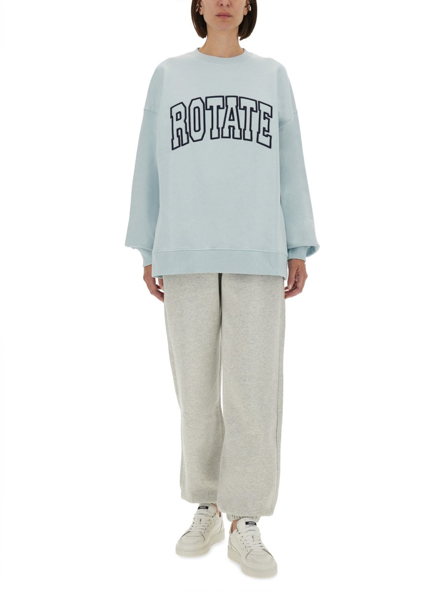 Rotate Birger Christensen Sweatshirts - White, Light Blue | Wanan Luxury