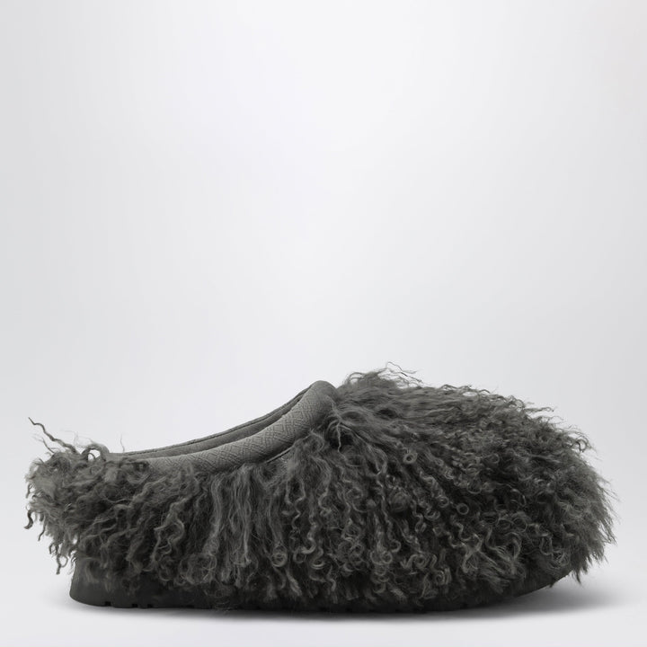 Ugg Grey Tazz Fluff Momma Slippers In Shearling