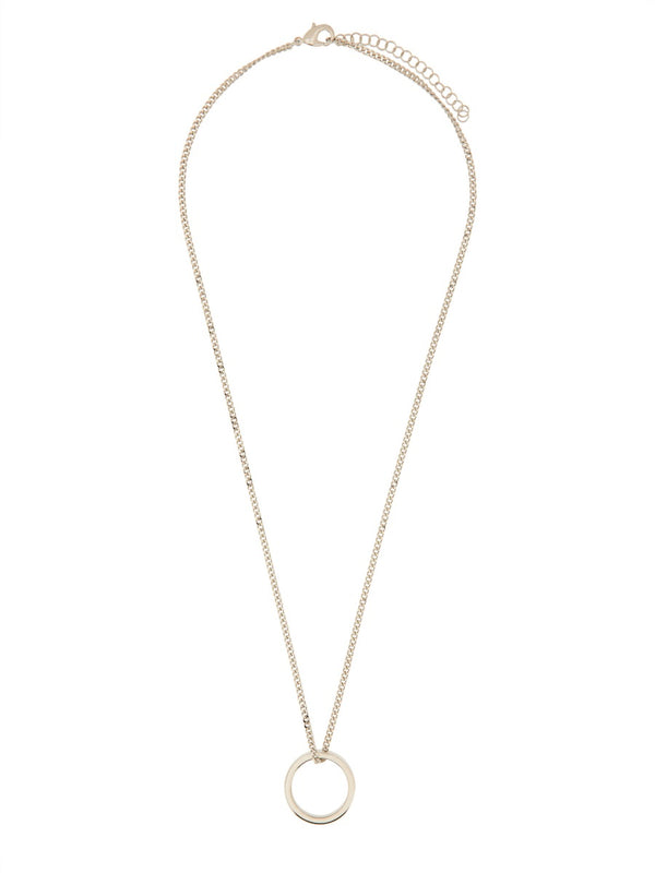 Collar Con Anillo Minimal Logo