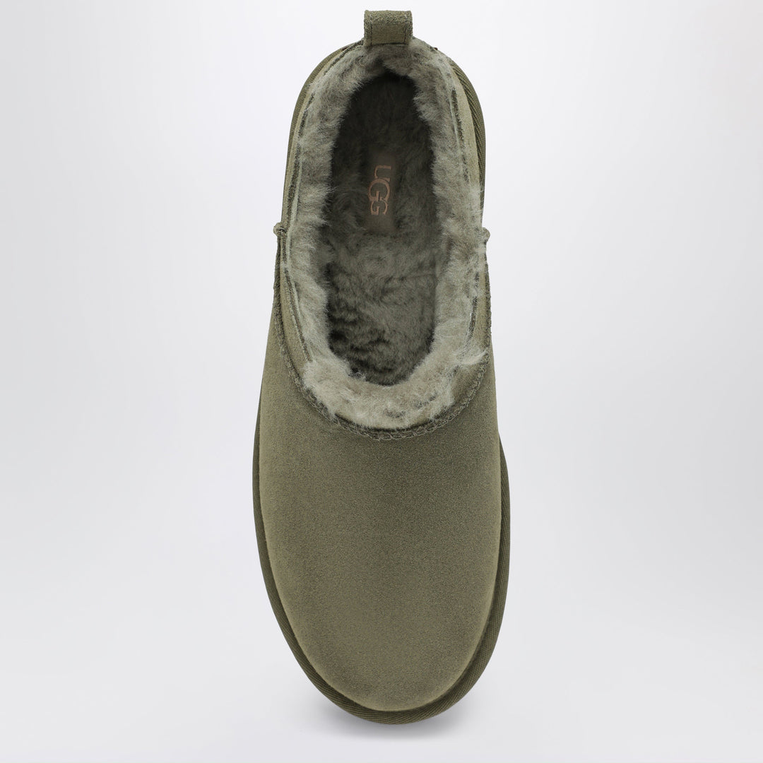 UGG Burnt Olive Classic Micro Ankle Boots