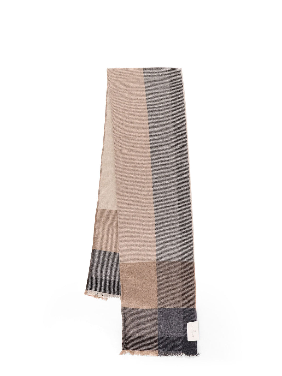 Brunello Cucinelli Scarfs - GREY AND BROWN | 7d01eb3331e6f9906f41984af1290dee2d65fad4
