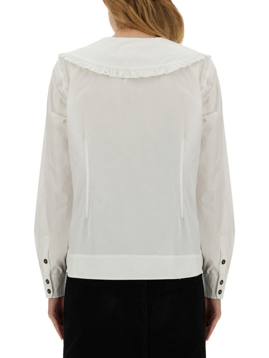 Ganni Shirts - White | 158ce8226c9d3b2d51286e8d140e87c7278f58db