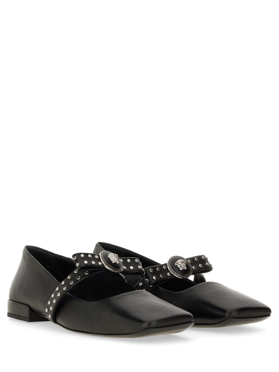 Versace Flat Shoes - Black | ecf02c057b5aec877ec99c31361daad07f708ee6