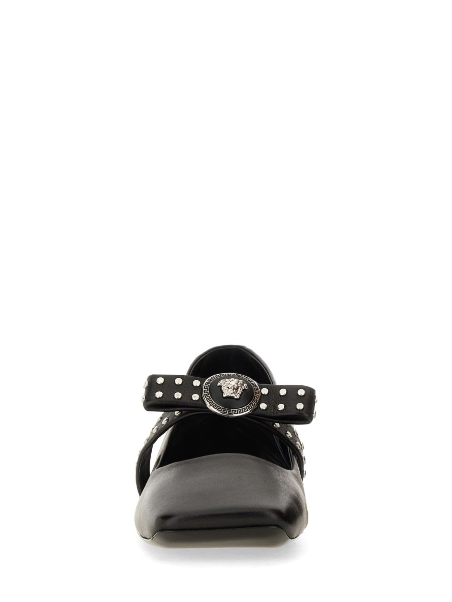 Versace Flat Shoes - Black | 666fe2c72f7e95acc8a9caca431d1aa9b25ef34c