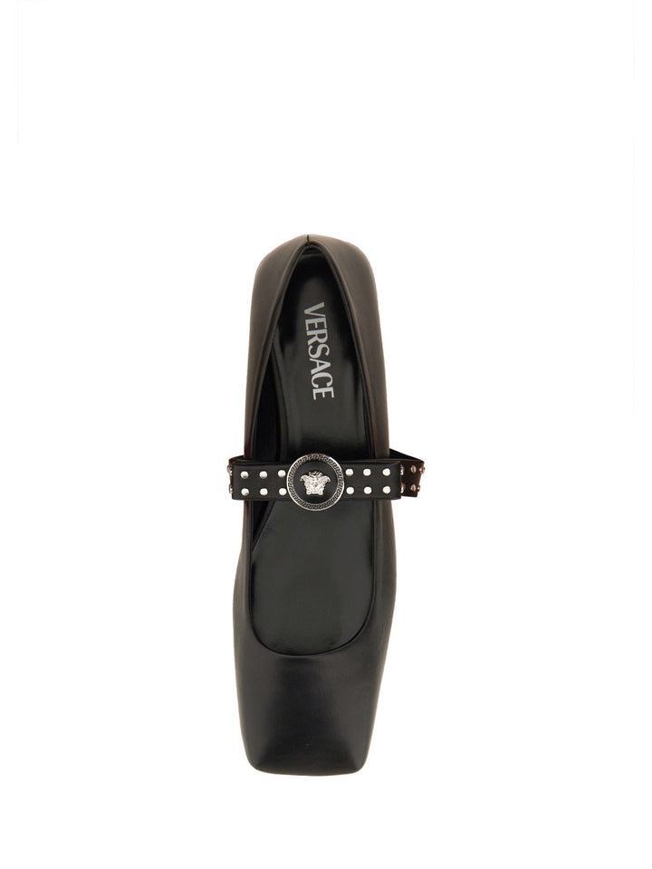 Versace Flat Shoes - Black | d41125c618533070823318505cd85d3a0f8845bd