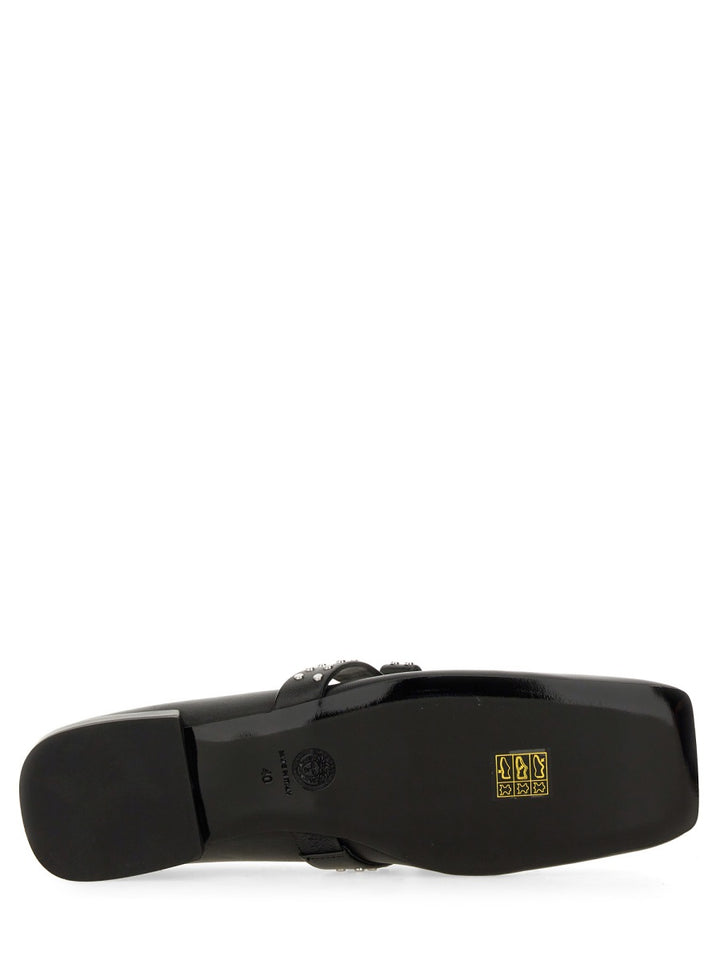 Versace Flat Shoes - Black | b4c89c4e0270ad3204cfa3304e98dd9a45af9913