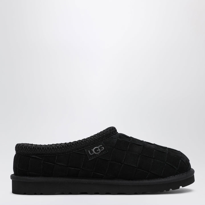 UGG Black Tasman Woven Slip-Ons In Suede