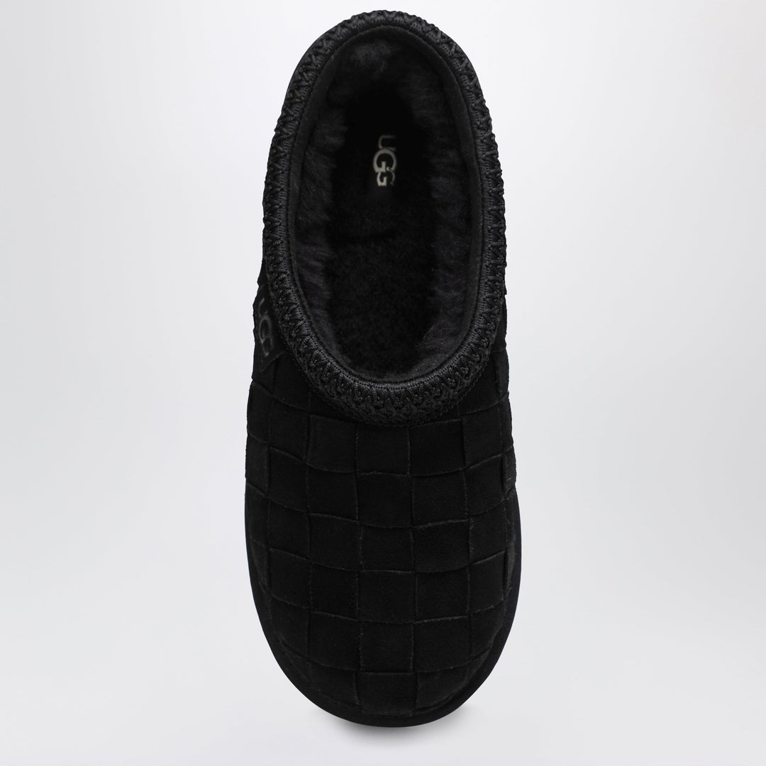 UGG Black Tasman Woven Slip-Ons In Suede