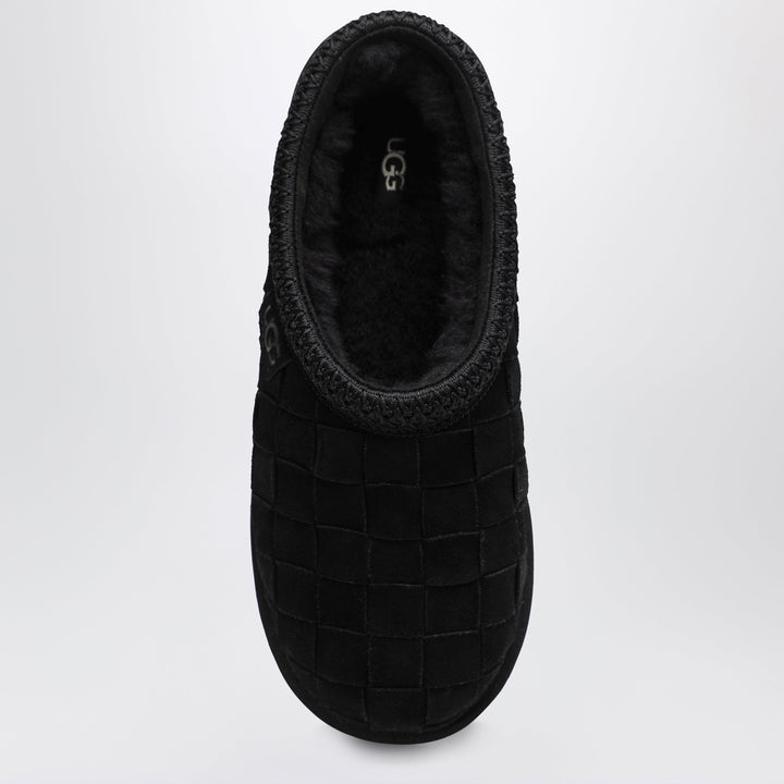UGG Black Tasman Woven Slip-Ons In Suede