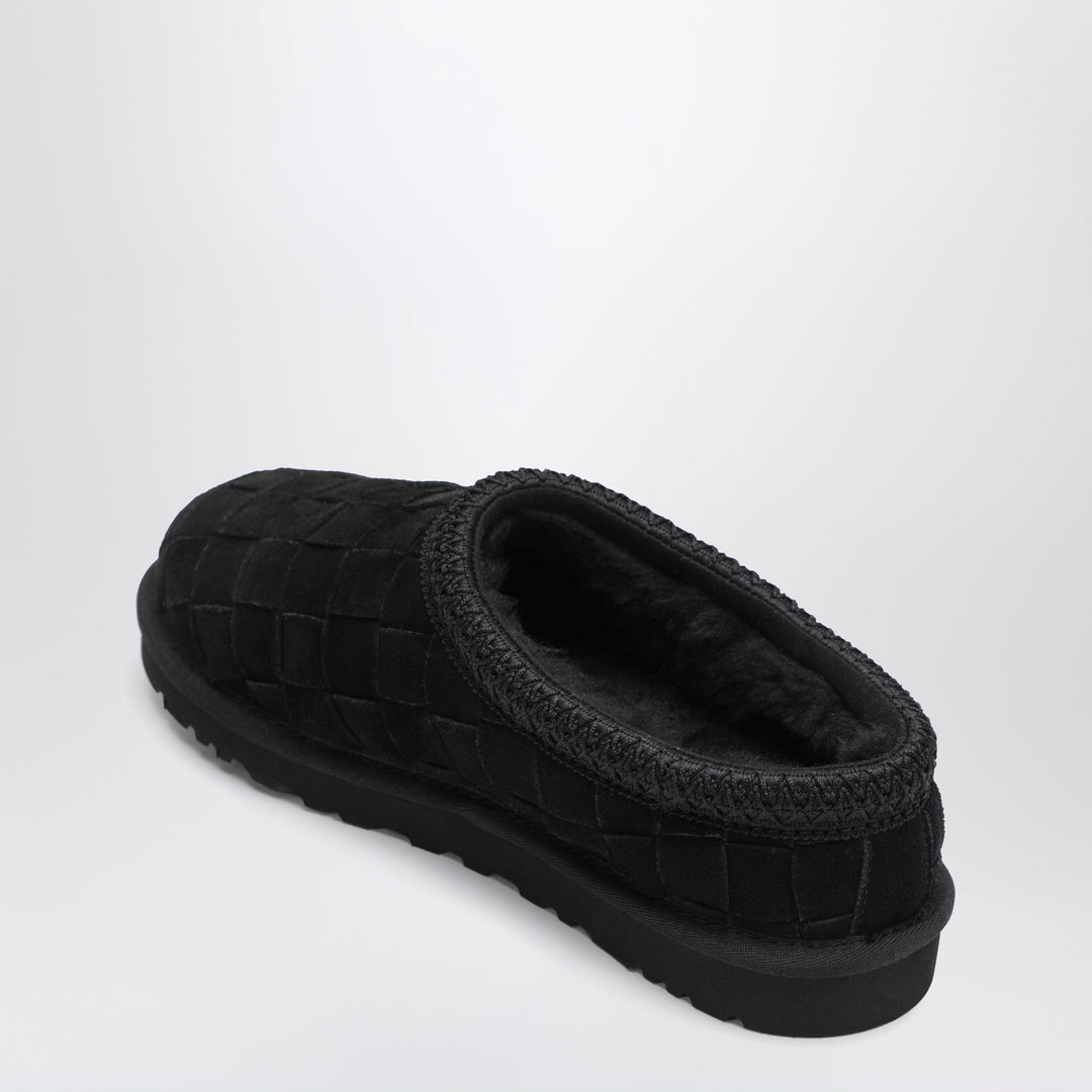 UGG Black Tasman Woven Slip-Ons In Suede