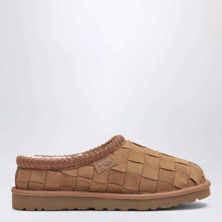 UGG Brown Tasman Woven Slip-Ons In Suede