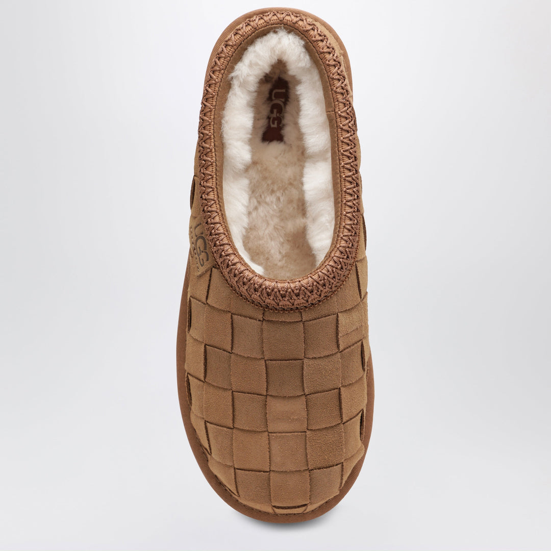 UGG Brown Tasman Woven Slip-Ons In Suede