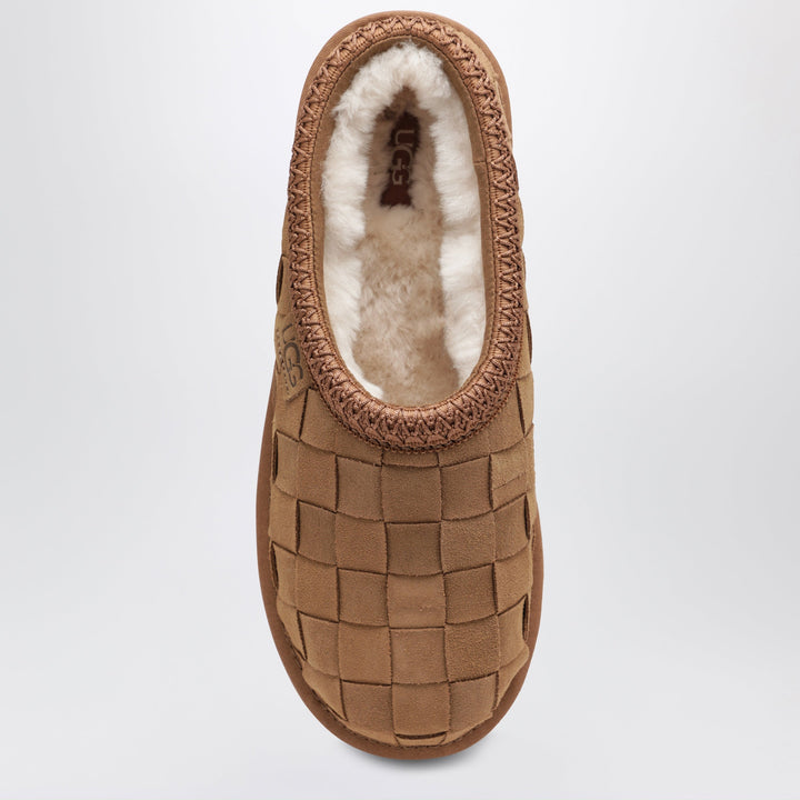 UGG Brown Tasman Woven Slip-Ons In Suede