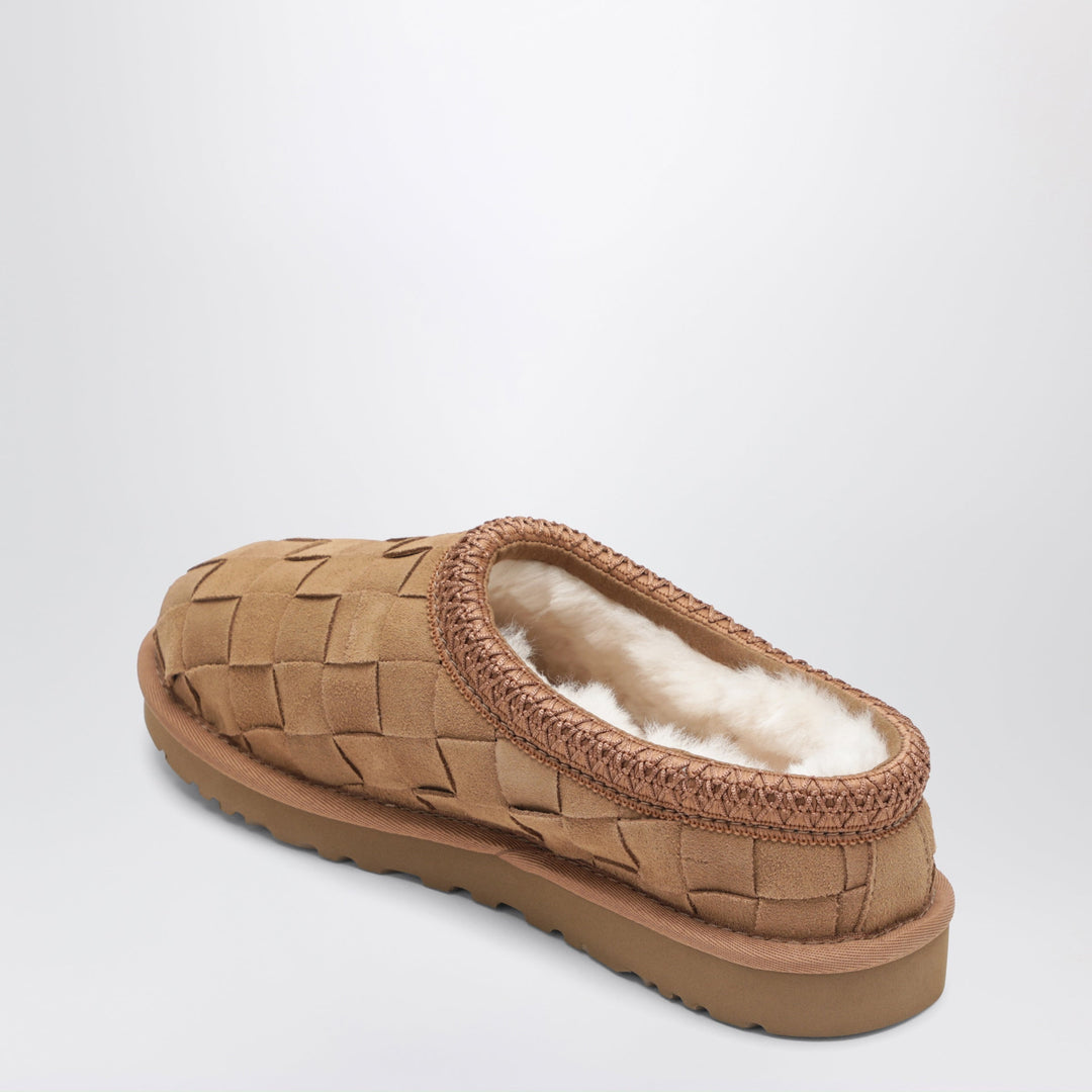 UGG Brown Tasman Woven Slip-Ons In Suede