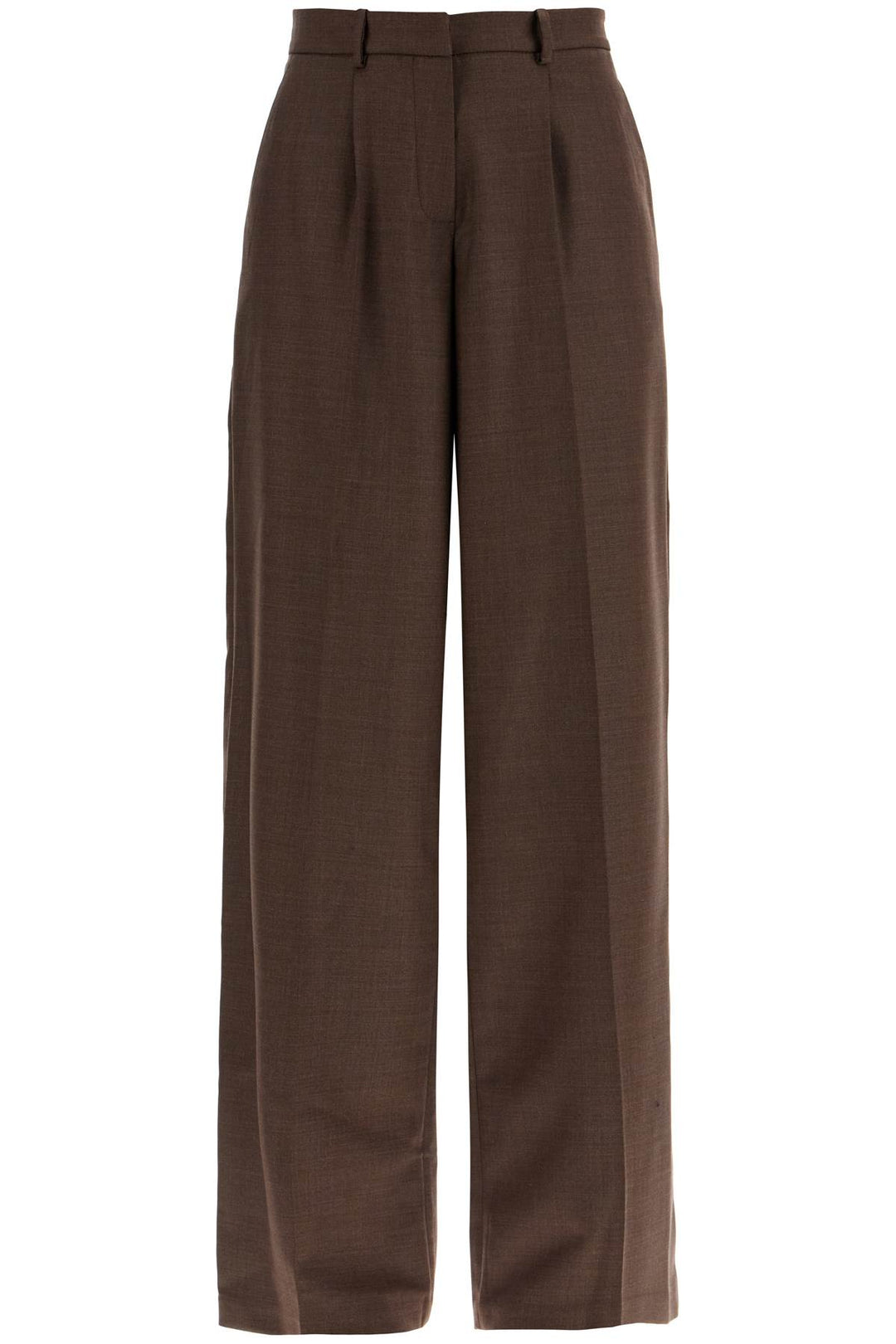 Pantaloni Ampi In Lana Stretch