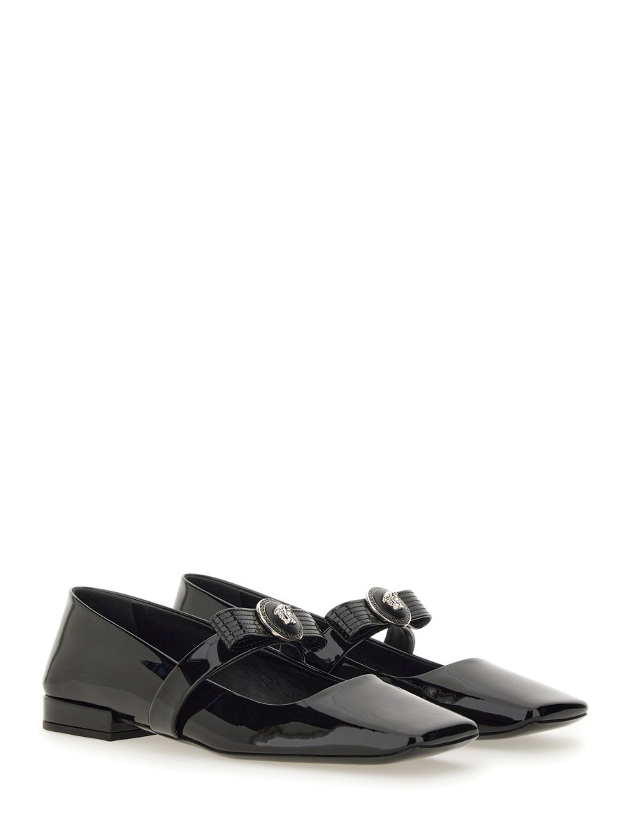 Versace Flat Shoes - Black | fca1b0721b79aed53d3939abc4d3267c0fb15544