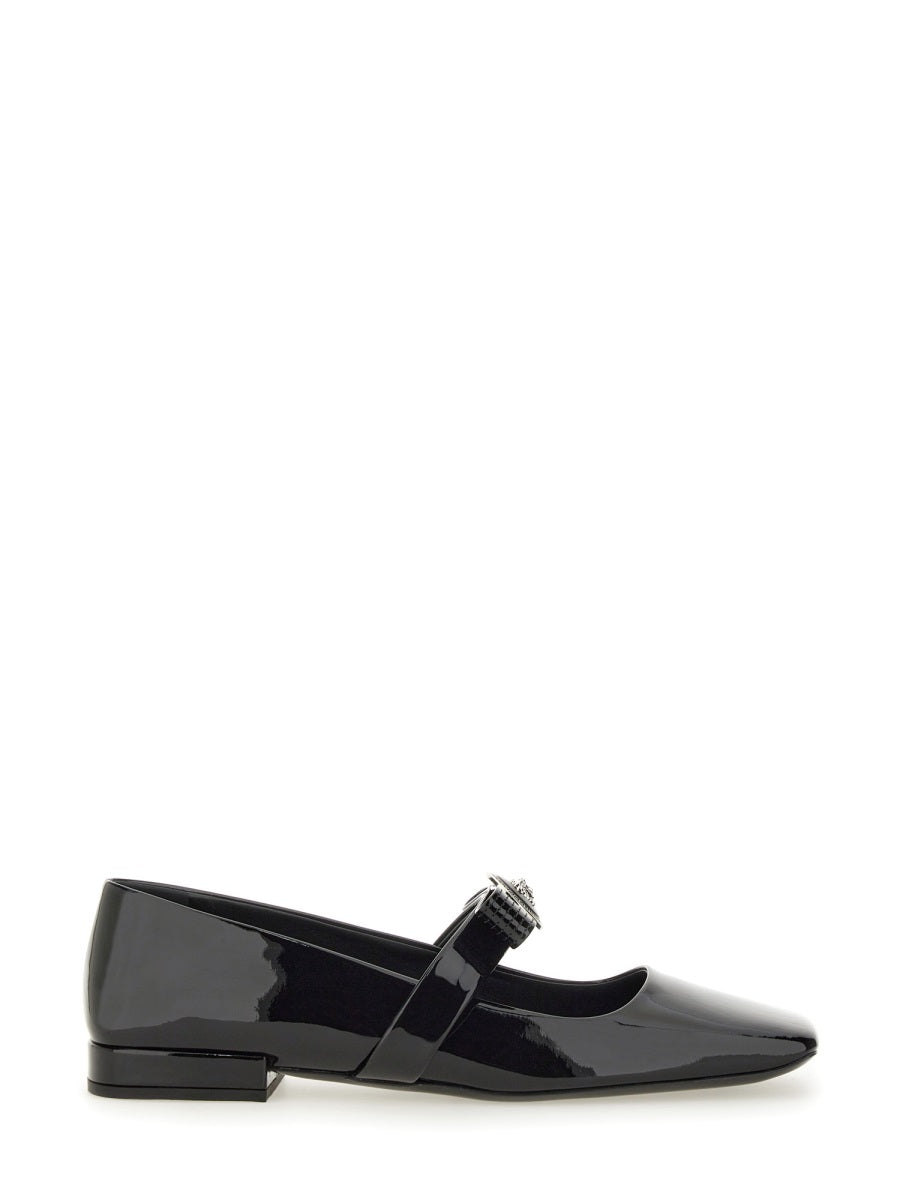 Versace Flat Shoes - Black | 87a6d2106010fa9d2c47aca32b2ed3096c334a07