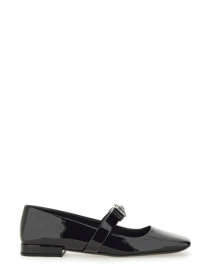 Versace Flat Shoes - Black | 87a6d2106010fa9d2c47aca32b2ed3096c334a07