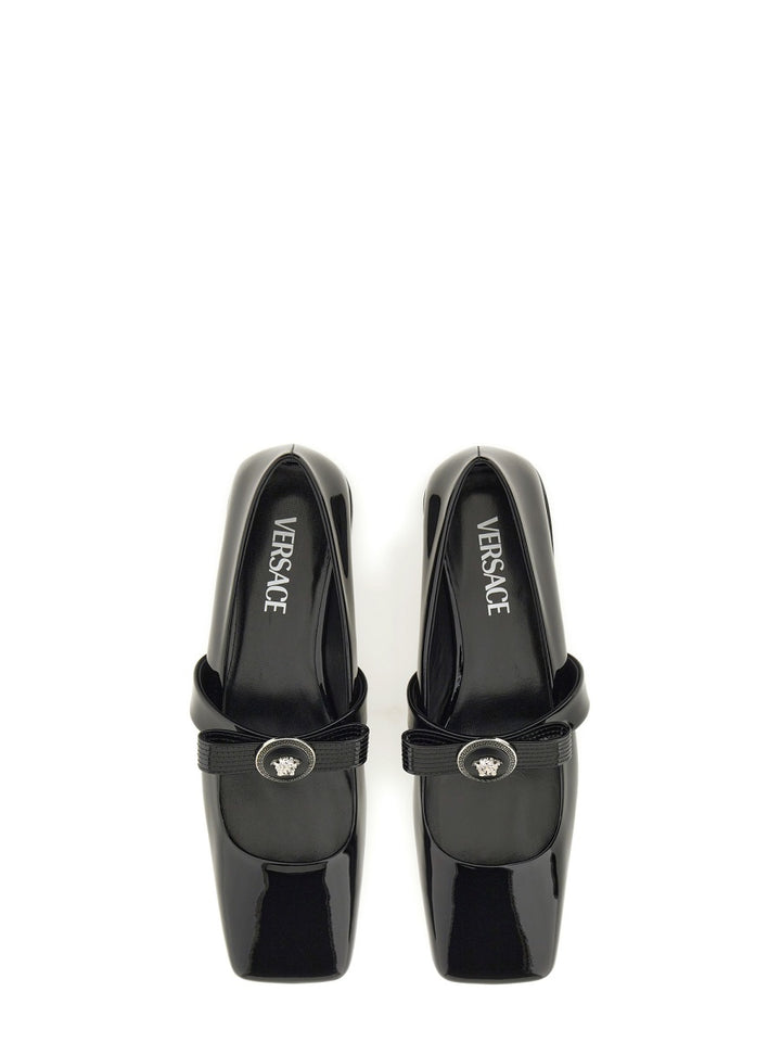 Versace Flat Shoes - Black | d05719ac244f856457ab4a22dd5e1d02fdd93a2d
