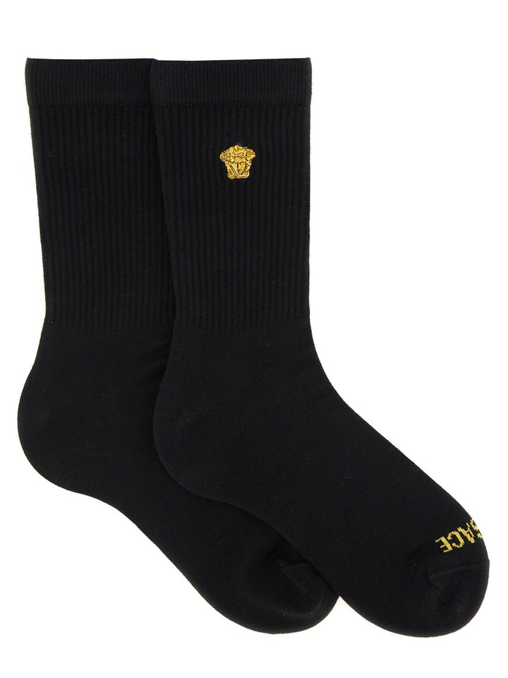 Versace Socks - Black | Wanan Luxury
