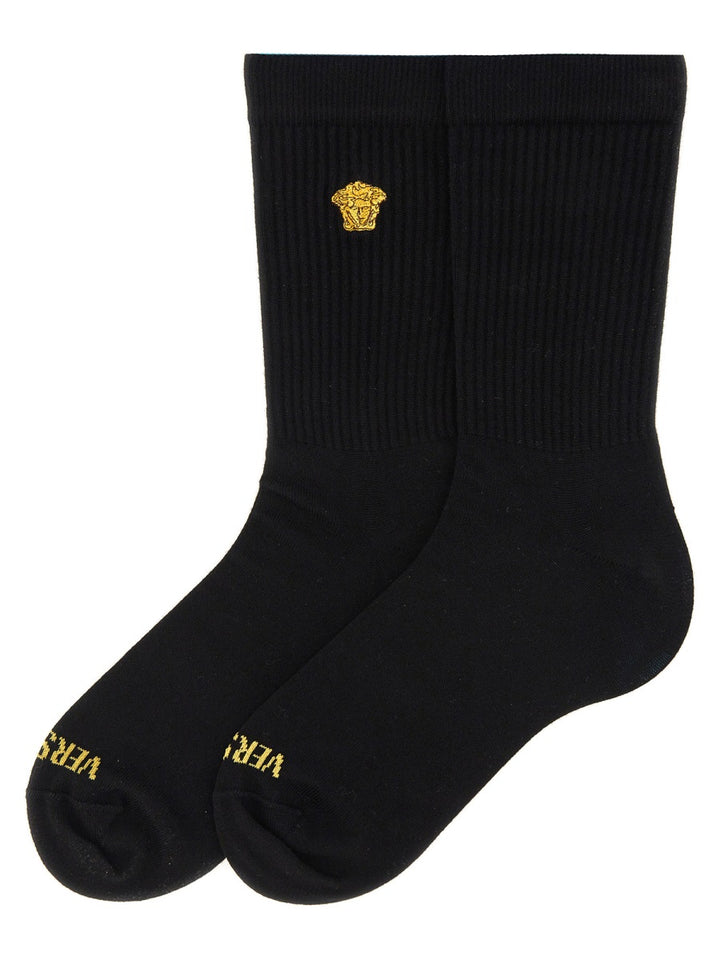 Versace Socks - Black | Wanan Luxury