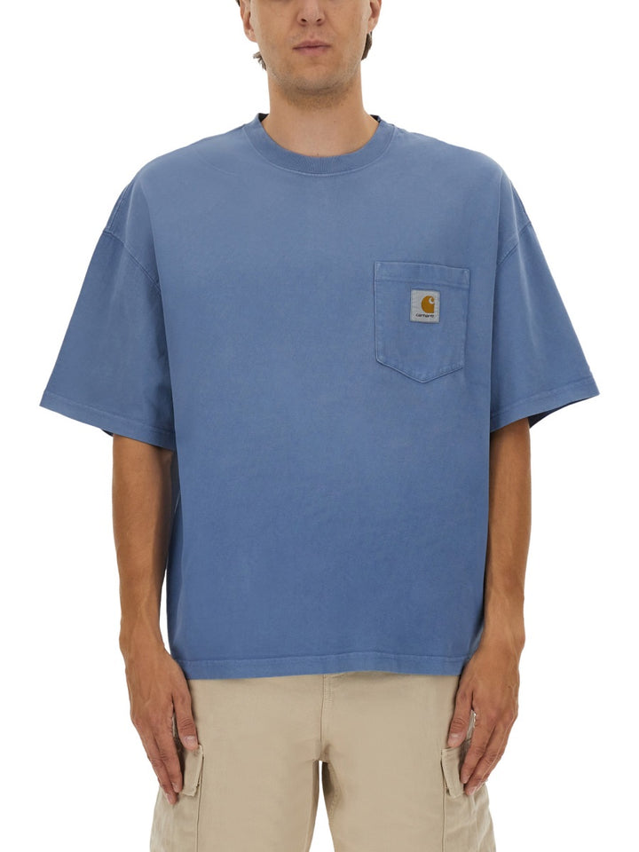 Carhartt Wip T shirts - White, Light Blue | Wanan Luxury