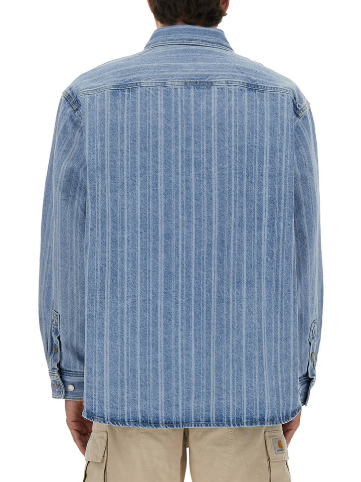 Carhartt Wip Shirts - White, Light Blue | Wanan Luxury