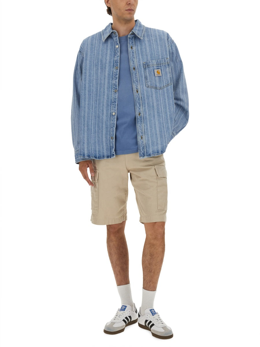 Carhartt Wip Shirts - White, Light Blue | Wanan Luxury