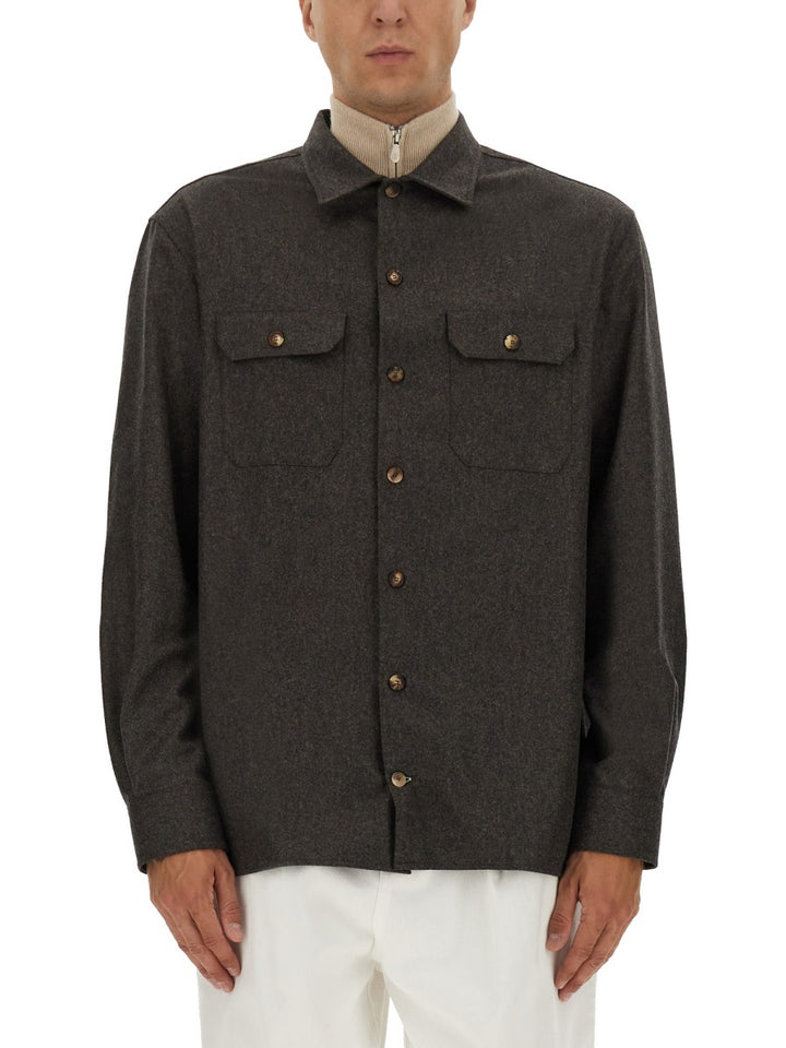 Brunello Cucinelli Shirts - Brown | Wanan Luxury