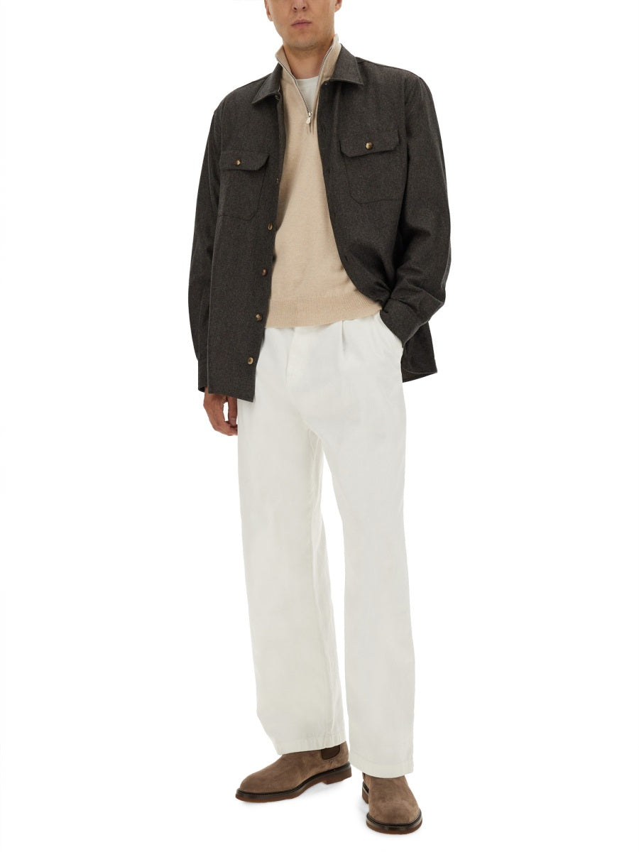 Brunello Cucinelli Shirts - Brown | Wanan Luxury