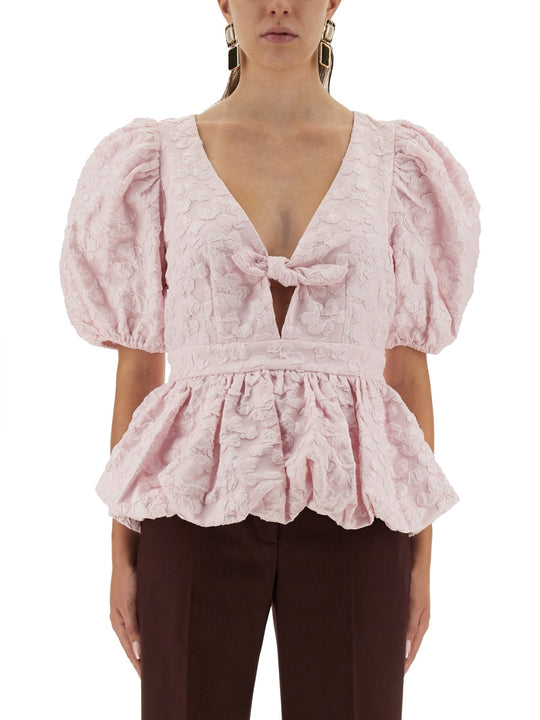 Top With Puff Sleeves