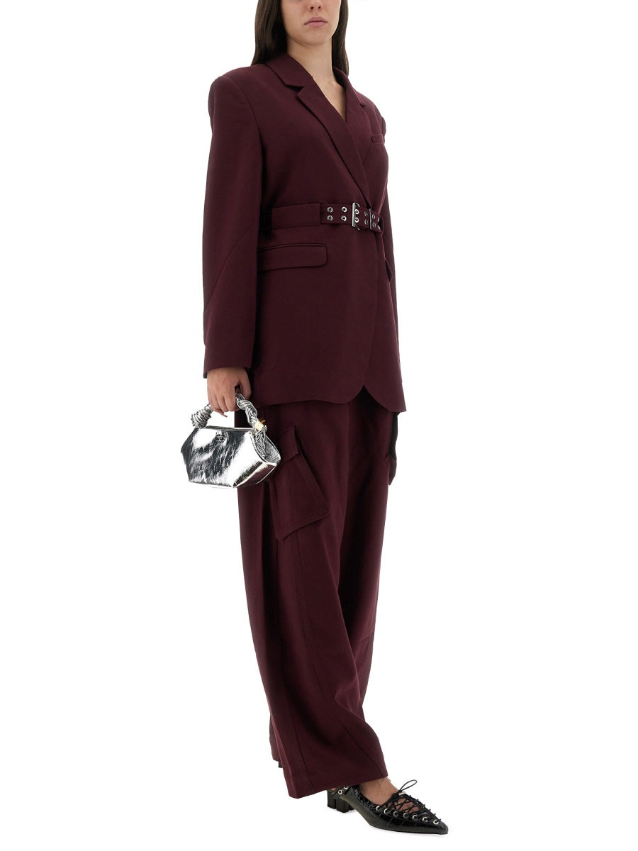 Ganni Pants - Burgundy | Wanan Luxury