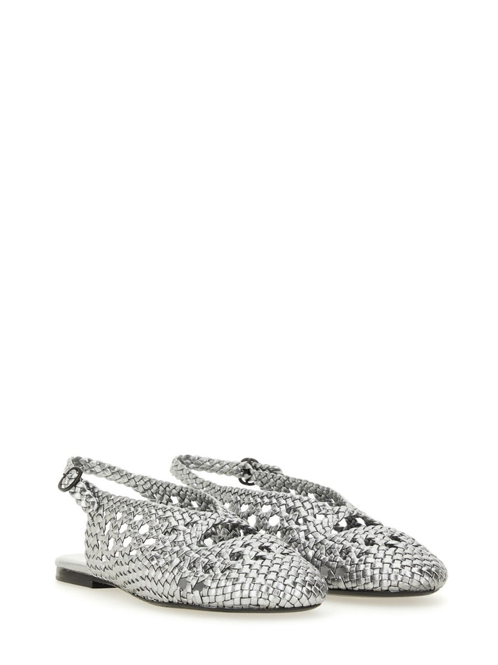 Hereu Flat Shoes - Silver | Wanan Luxury