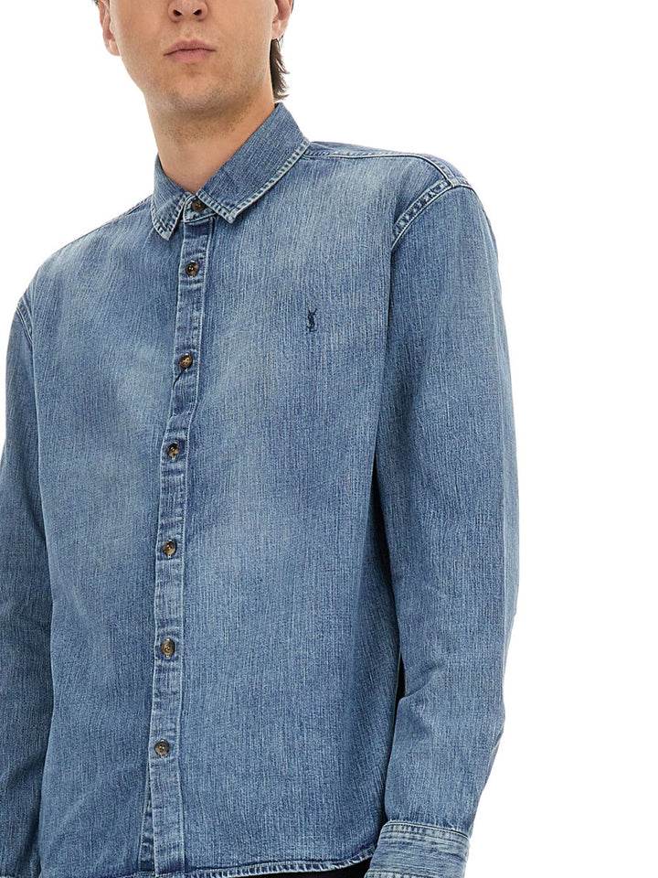 Saint Laurent Shirts - Blue | Wanan Luxury